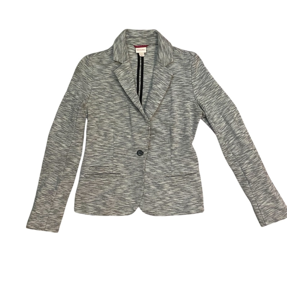 Merona Gray Knit Blazer - Women's Single-Button Jacket